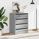 Ladekast 60x41x76 cm Grijs Sonoma Eikenhout - 34% Korting!