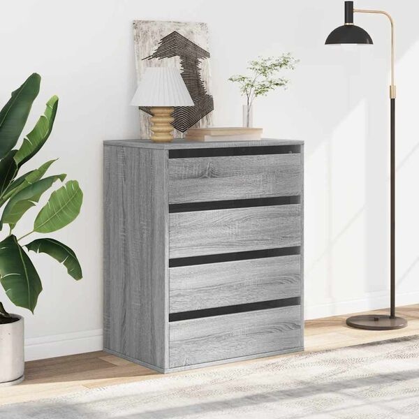 Ladekast 60x41x76 cm Grijs Sonoma Eikenhout - 34% Korting!