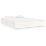 Massief Houten Bedframe Wit 140x200 cm - 54% Korting