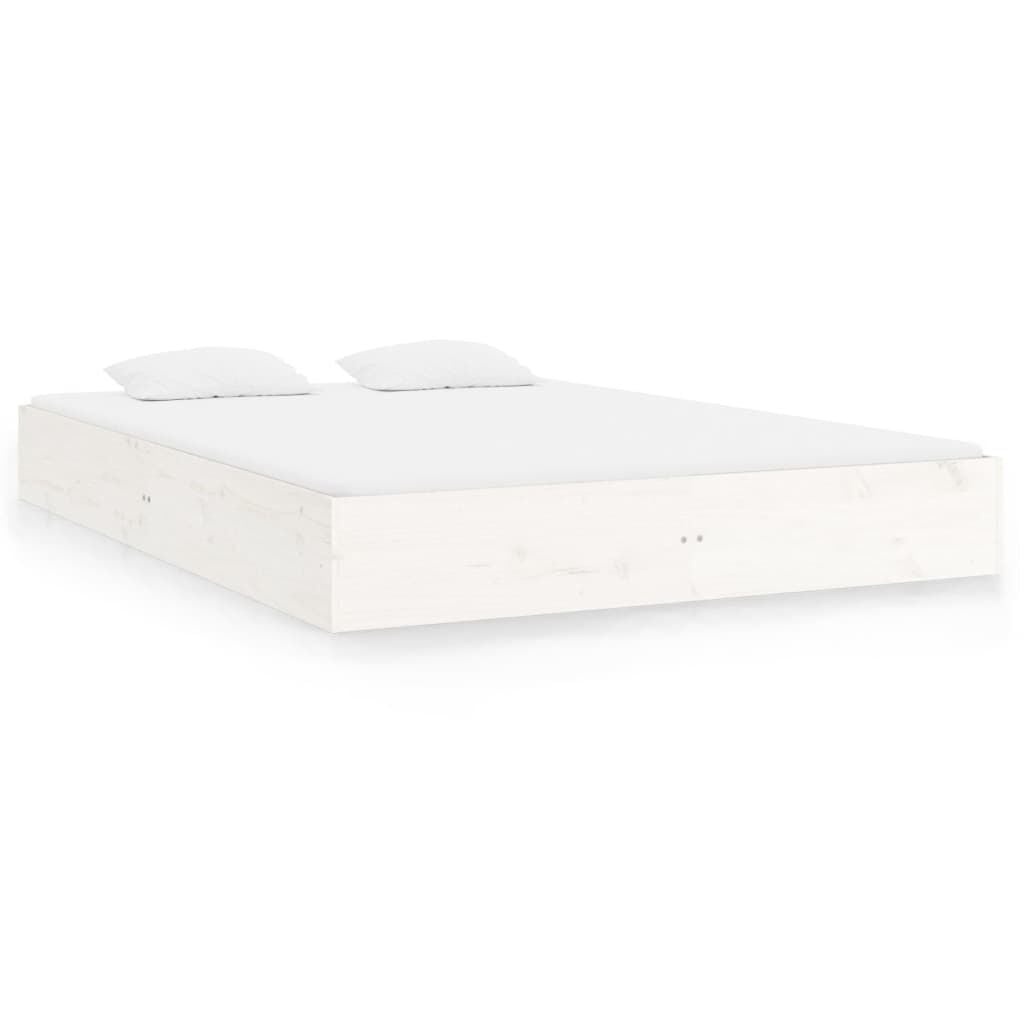 Massief Houten Bedframe Wit 140x200 cm - 54% Korting