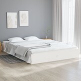 Massief Houten Bedframe Wit 140x200 cm - 54% Korting