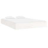 Massief Houten Bedframe Wit 140x200 cm - 54% Korting