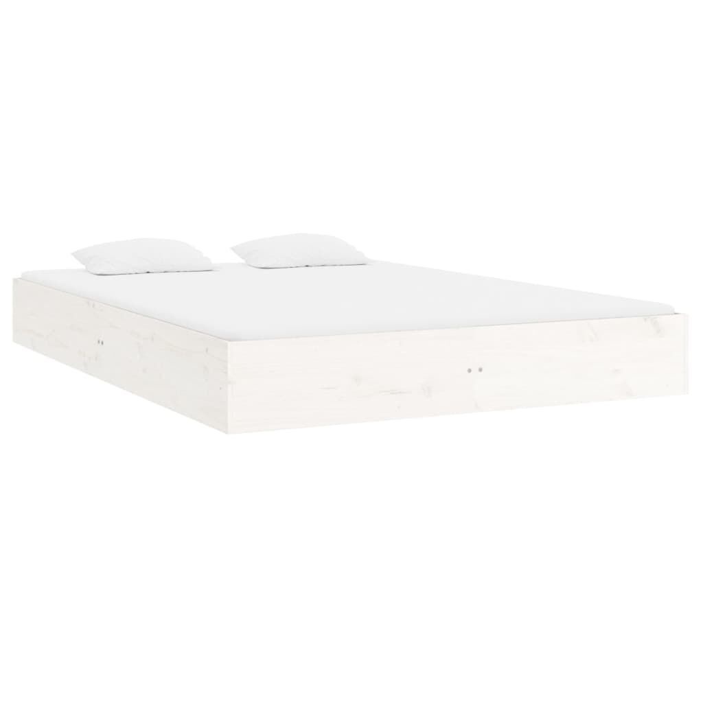 Massief Houten Bedframe Wit 140x200 cm - 54% Korting