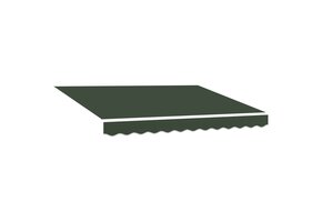 vidaXL Vervangend Zonneschermdoek Donkergroen Polyester 4,5x3,5m - 40% Korting