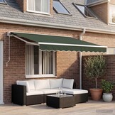 Donkergroen Polyester Vervangingsdoek Zonnescherm 4.5x3.5m - 34% Korting