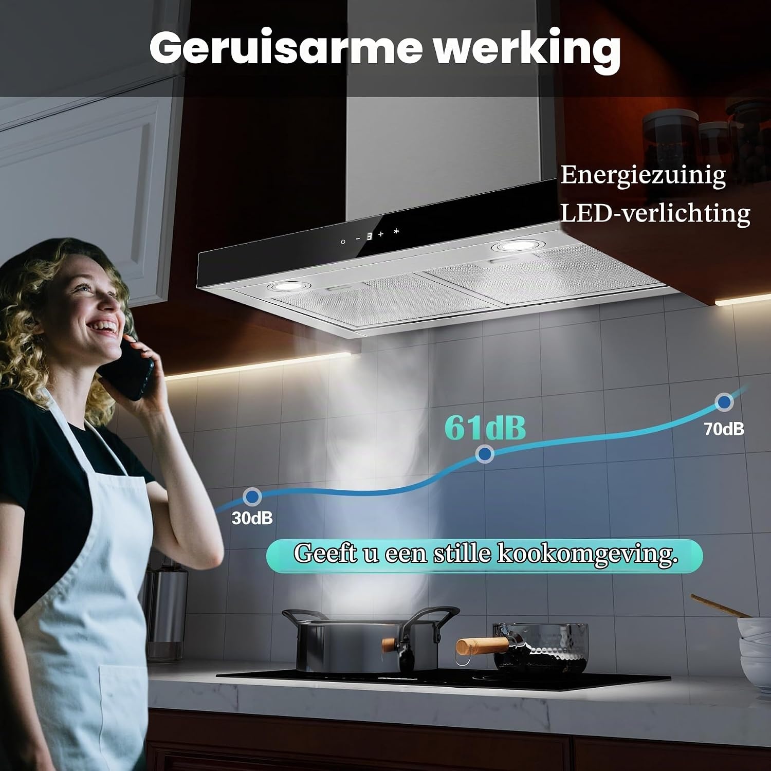 TopStrong Afzuigkap 60 cm RVS - 450 m³/u - A+++ met 30% Korting
