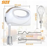 Elektrische Handmixer met 5 Snelheden en RVS Accessoires - 37% Korting
