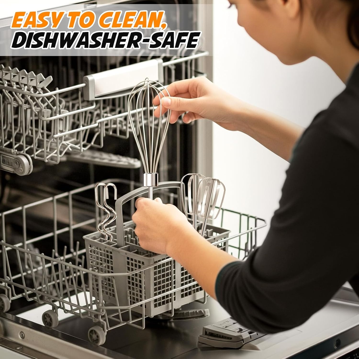 Elektrische Handmixer met 5 Snelheden en RVS Accessoires - 37% Korting