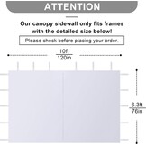 Tent Zijwand Paneel 3048x1930mm Waterdicht & UV-Bestendig (37% Korting)