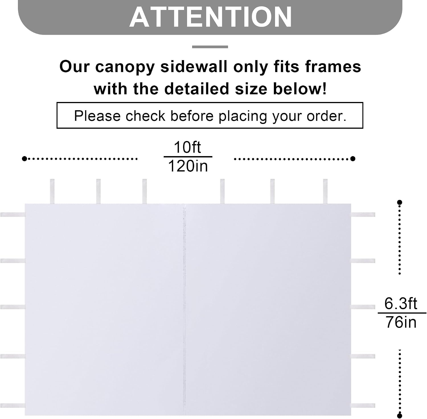 Tent Zijwand Paneel 3048x1930mm Waterdicht & UV-Bestendig (37% Korting)