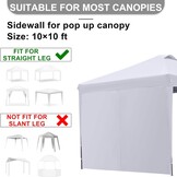 Tent Zijwand Paneel 3048x1930mm Waterdicht & UV-Bestendig (37% Korting)