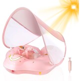 WYRIAZA Baby Zwemband met Zonnekap - Roze - 6-36 Maanden