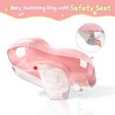 WYRIAZA Baby Zwemband met Zonnekap - Roze - 6-36 Maanden