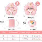 WYRIAZA Baby Zwemband met Zonnekap - Roze - 6-36 Maanden