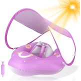 WYRIAZA Baby Zwemband met Zonnekap - Roze - 6-36 Maanden