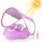 WYRIAZA Baby Zwemband met Zonnekap - Roze - 6-36 Maanden