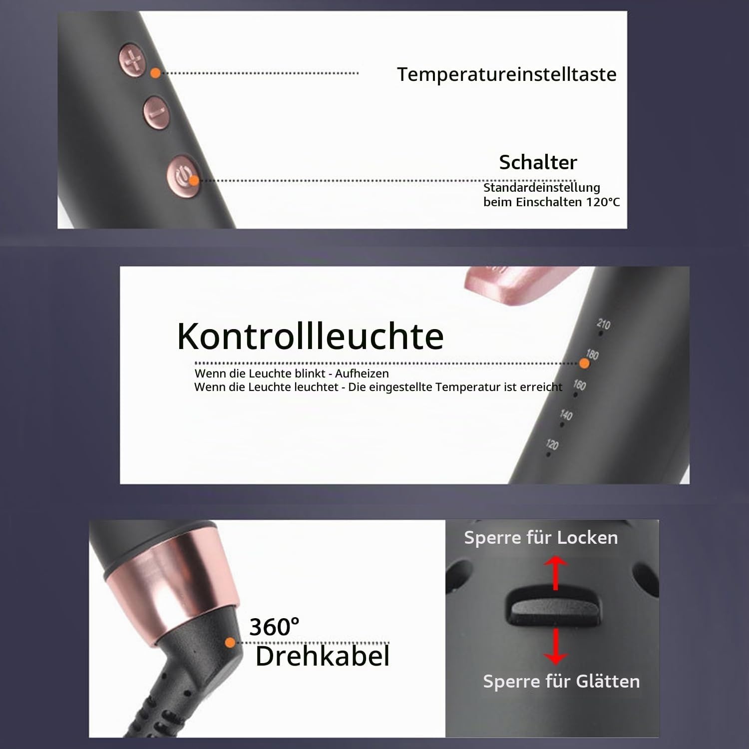 DSGKUU 2-in-1 Krul- en Stijltang 30mm Roze - 37% Korting