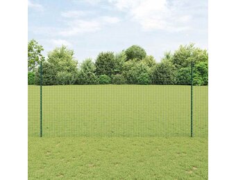 vidaXL ingegraven hekpalen 5 st Groen 200 cm Gepoedercoat staal