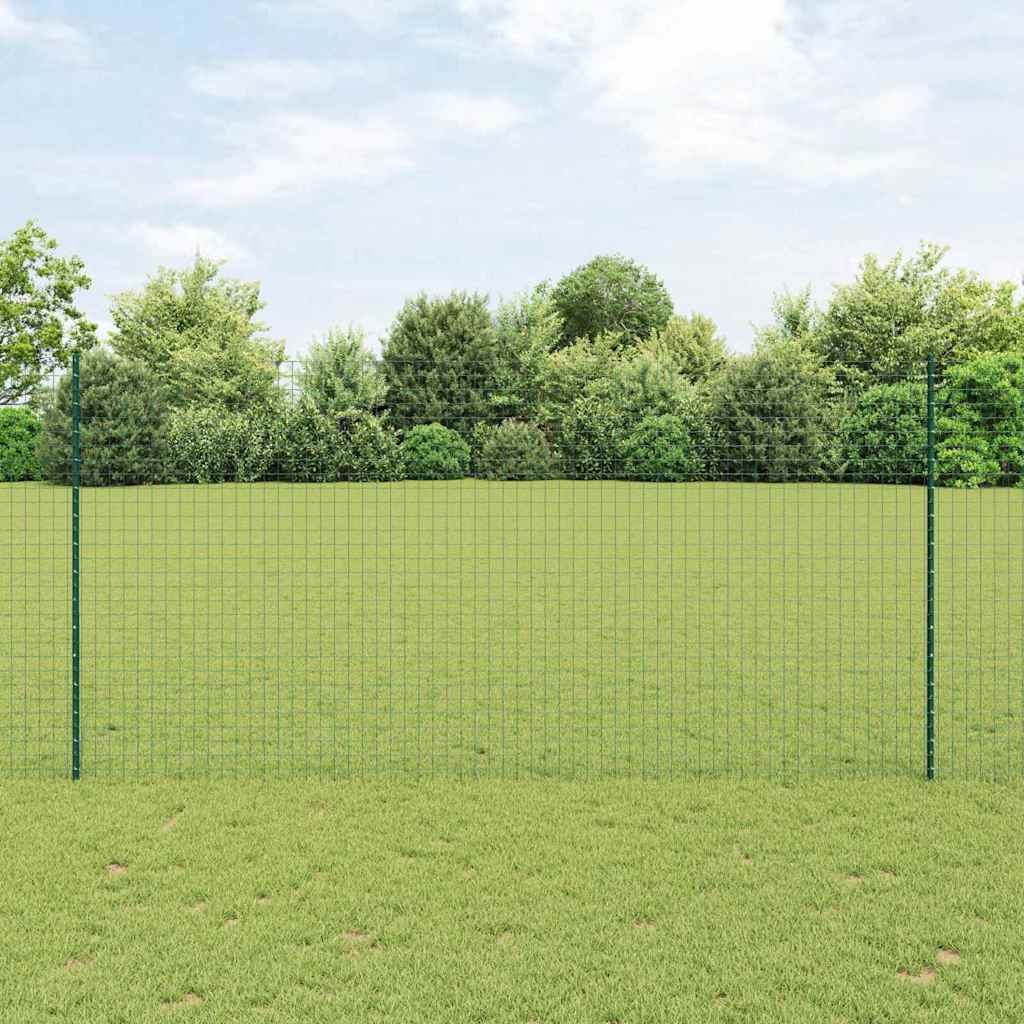 vidaXL ingegraven hekpalen 5 st Groen 200 cm Gepoedercoat staal