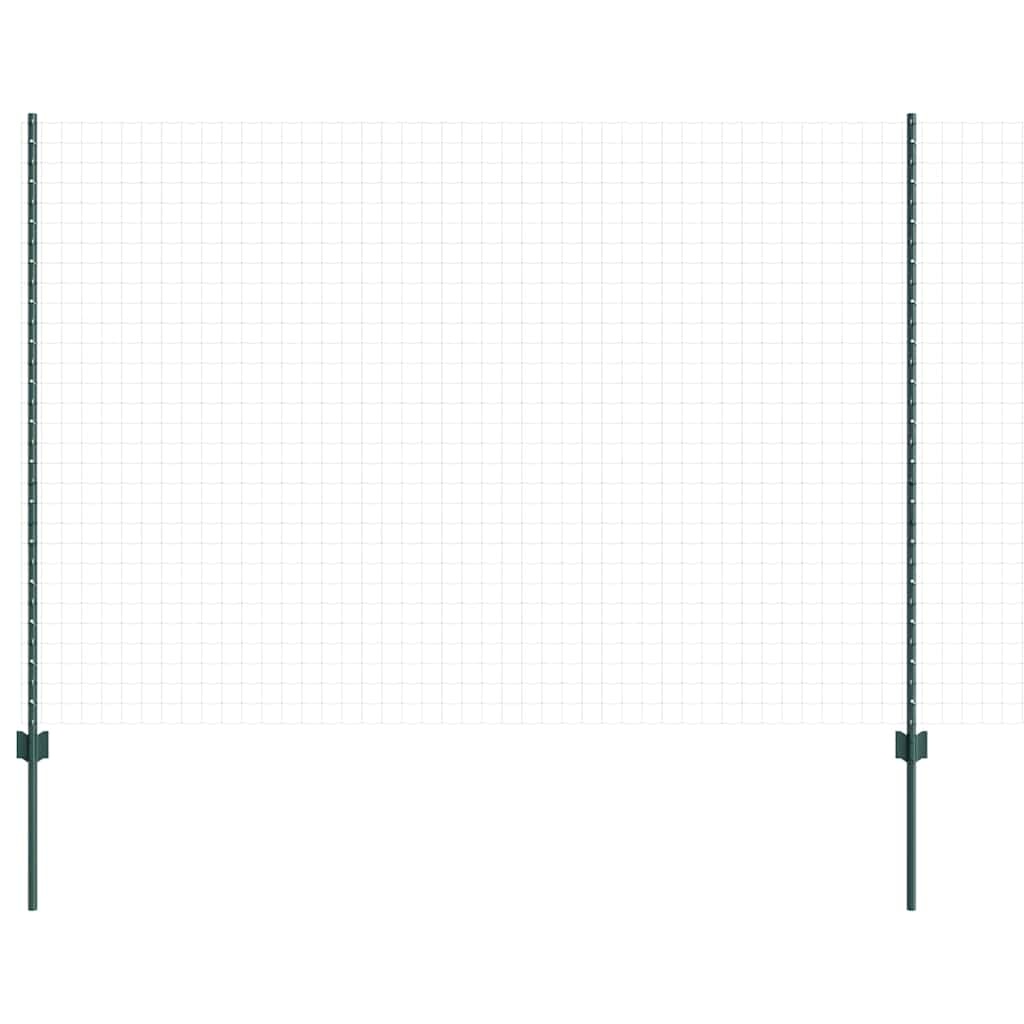 vidaXL ingegraven hekpalen 5 st Groen 200 cm Gepoedercoat staal