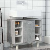 vidaXL Badkamerkast 60x32x53,5 cm spaanplaat betongrijs