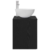 vidaXL Wandgemonteerde wastafelmeubel Zwart eiken 49,5 x 41 x 64,5 cm