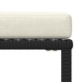 vidaXL 4-delige Loungeset met kussens poly rattan zwart