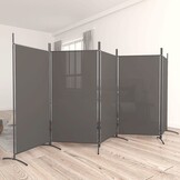 vidaXL Kamerscherm met 5 panelen 433x180 cm stof antracietkleurig