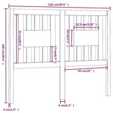vidaXL Hoofdbord 126x4x100 cm massief grenenhout zwart