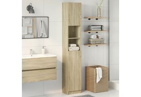 Badkamerkast Sonoma Eiken 32x25,5x190 cm - 41% Korting