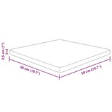 vidaXL Tafelblad vierkant 50x50x2,5cm behandeld eiken donkerbruin