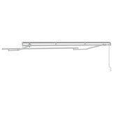 vidaXL Zijde Frame Wit 3,5 x 2 m Metaal