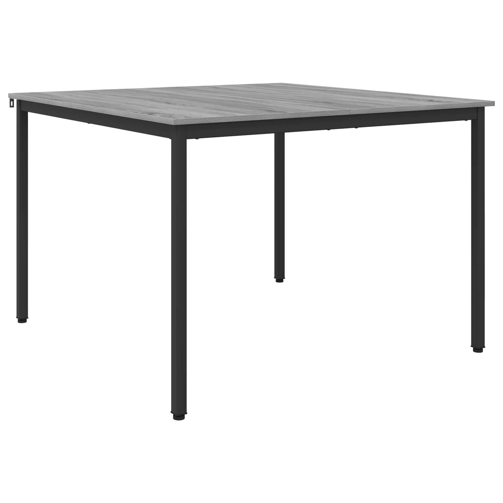 vidaXL Eettafels 110 x 110 x 75 cm Bewerkt hout Grijs Sonoma