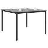 vidaXL Eettafels 110 x 110 x 75 cm Bewerkt hout Grijs Sonoma