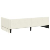 vidaXL Hoekbedframe Crème 100 x 200 cm Fluweel