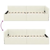 vidaXL Hoekbedframe Crème 100 x 200 cm Fluweel