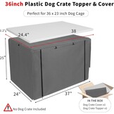HiCaptain Hondenbenchhoes met Kunststof Dak - 93,5 x 60 x 62,5 cm - Lichtbruin