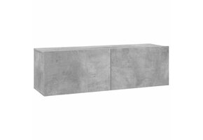 TV-meubel 100x30x30 cm Betongrijs Bewerkt Hout - 46% Korting