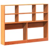 vidaXL Hoofdbord met opbergruimte 120 cm massief grenenhout wasbruin