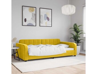 vidaXL Slaapbank 100x200 cm fluweel geel