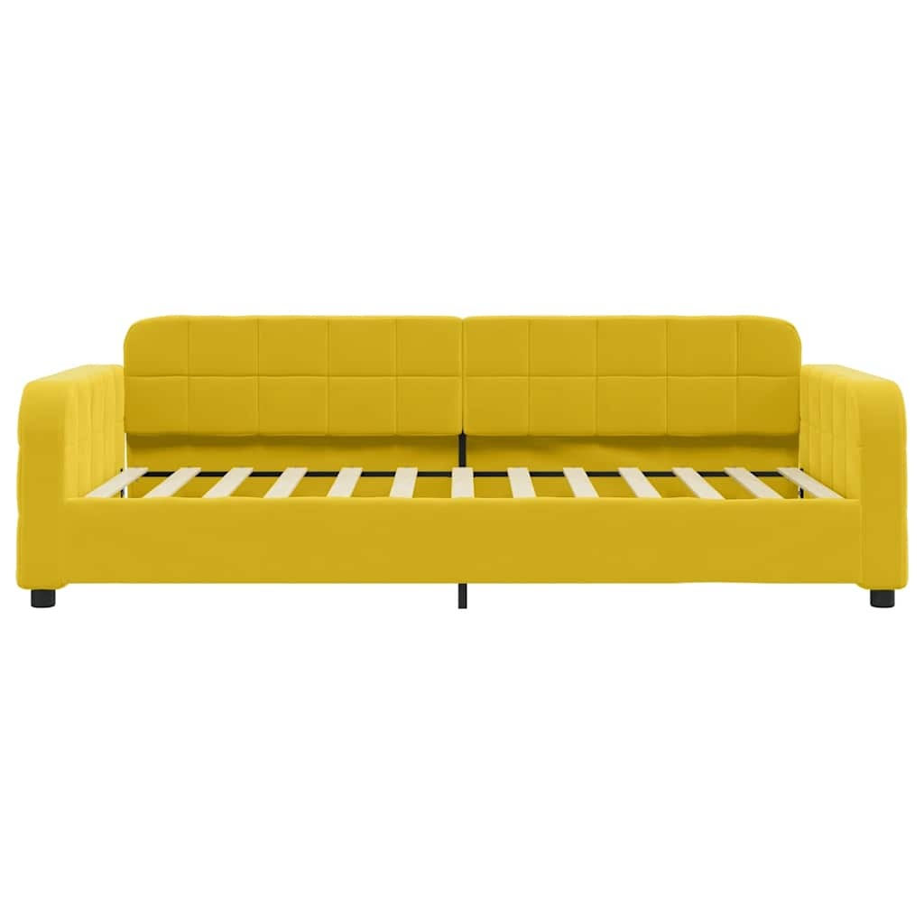 vidaXL Slaapbank 100x200 cm fluweel geel