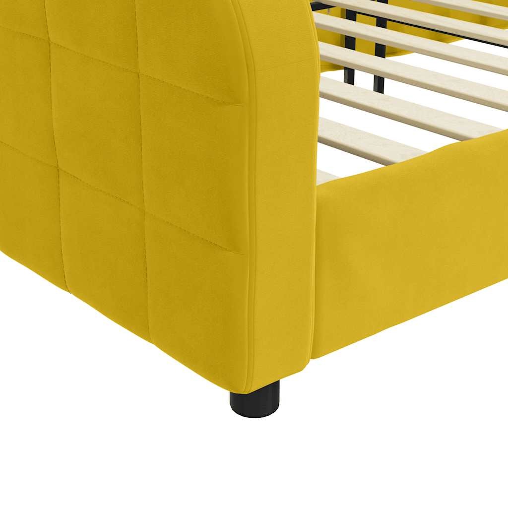 vidaXL Slaapbank 100x200 cm fluweel geel
