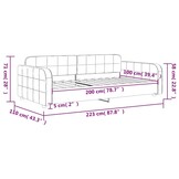 vidaXL Slaapbank 100x200 cm fluweel geel
