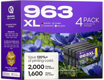 Multipack 4x XL Inktcartridges HP 963XL - Zwart/Cyaan/Magenta/Geel (33% Korting)