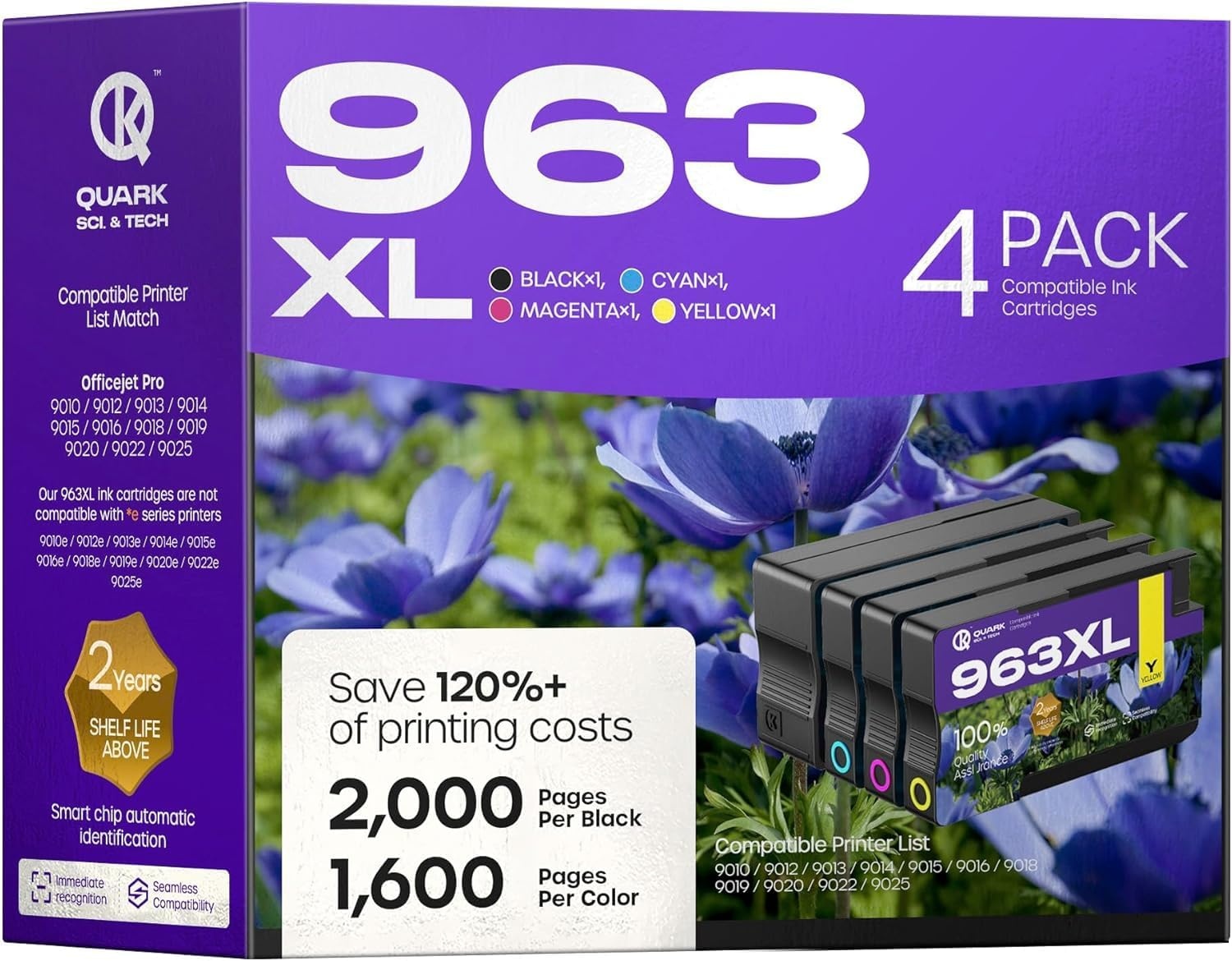 Multipack 4x XL Inktcartridges HP 963XL - Zwart/Cyaan/Magenta/Geel (33% Korting)