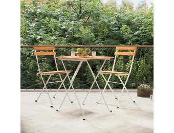 vidaXL Opklapbare Stoelen (2 stuks) - Massief Acaciahout & Staal - 34% Korting