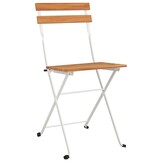 vidaXL Opklapbare Stoelen (2 stuks) - Massief Acaciahout & Staal - 34% Korting