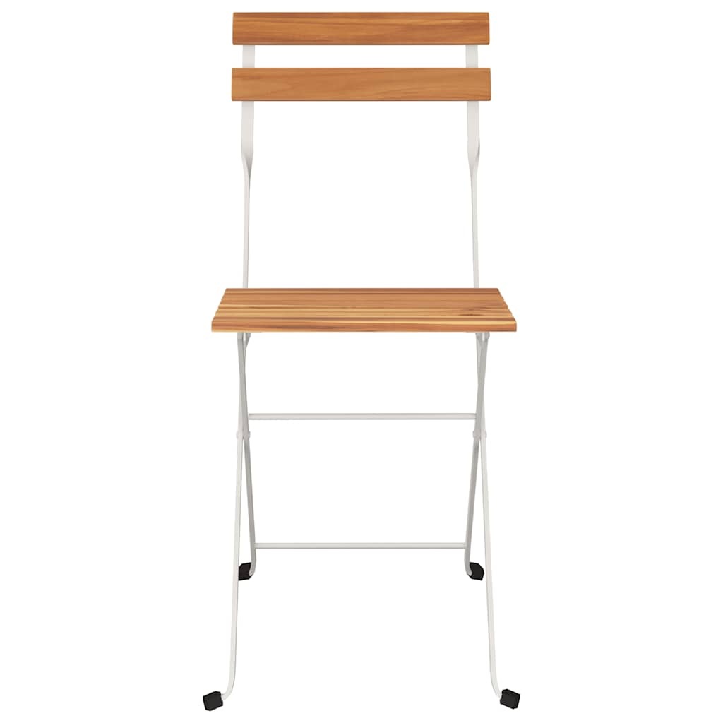 vidaXL Opklapbare Stoelen (2 stuks) - Massief Acaciahout & Staal - 34% Korting