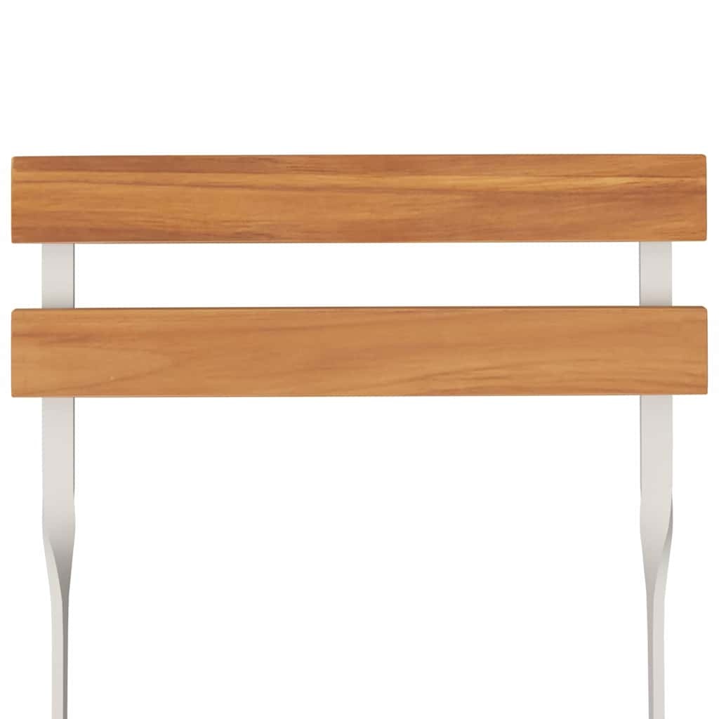 vidaXL Opklapbare Stoelen (2 stuks) - Massief Acaciahout & Staal - 34% Korting