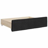 Set van 2 Bedlades Zwart Bewerkt Hout & Stof - 34% Korting